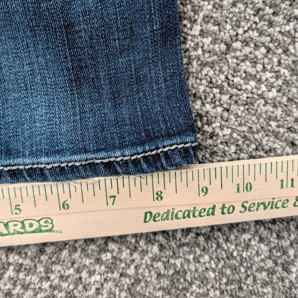 BKE Jake Straight Leg Jeans Mens 33R Medium Wash Denim Blue Contrast Stitch - Picture 14 of 16
